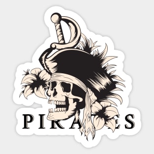 pirates skull head Sticker